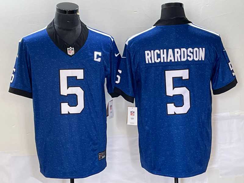 Men & Women & Youth Indianapolis Colts #5 Anthony Richardson Royal 2023 FUSE Indiana Nights Limited Stitched Jersey->green bay packers->NFL Jersey